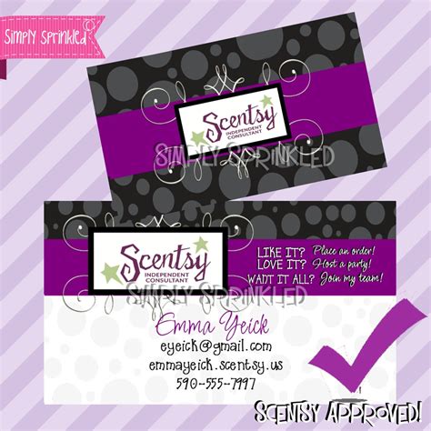 printable scentsy business cards.